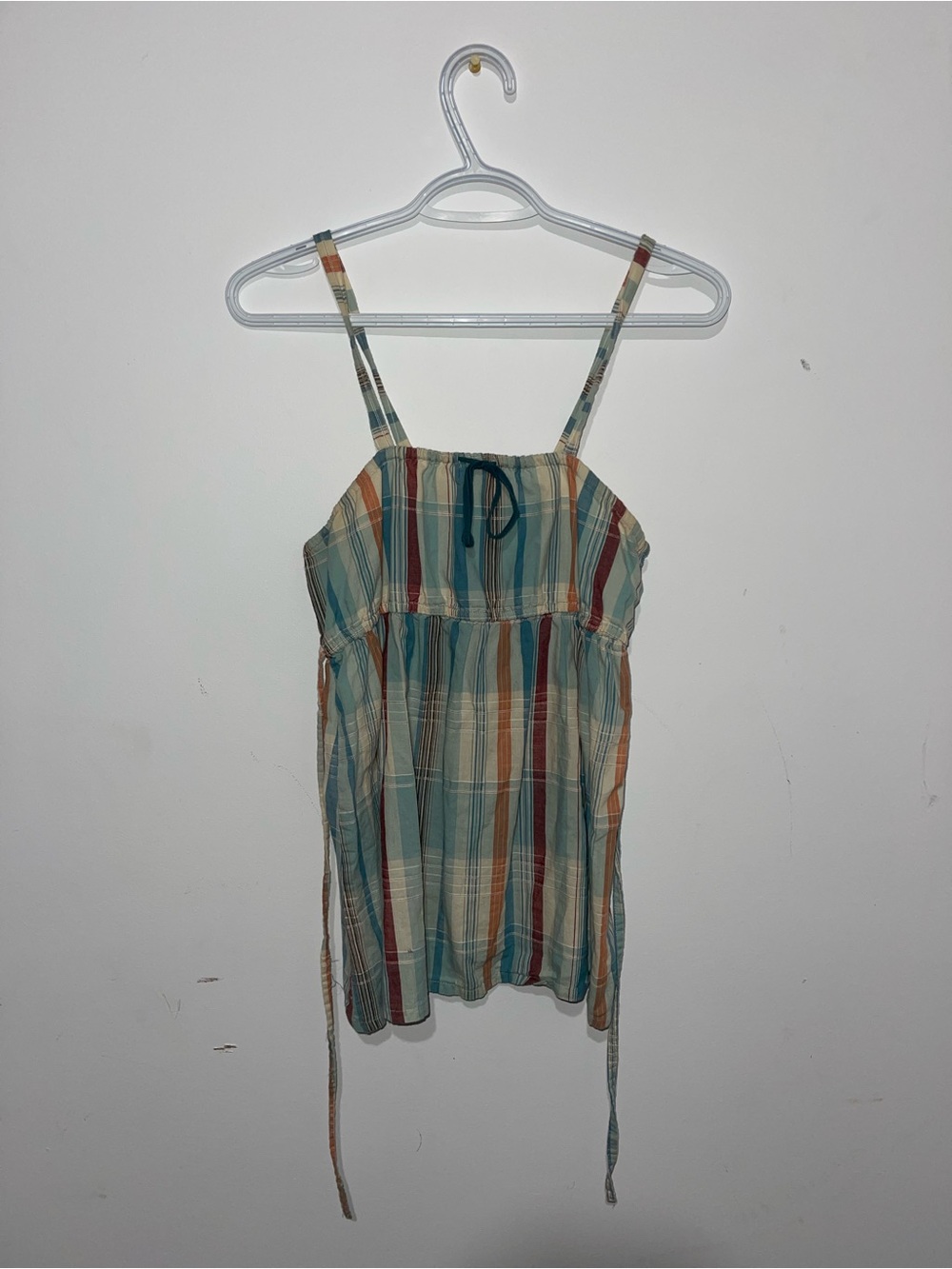 Urban Heritage Striped Spaghetti-Strap Camisole in Teal, Red, Beige